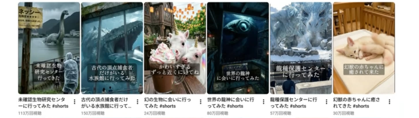 生成AIショート動画の制作ラインナップ 1