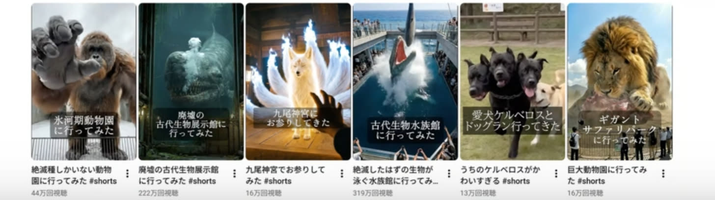 生成AIショート動画の制作ラインナップ 2
